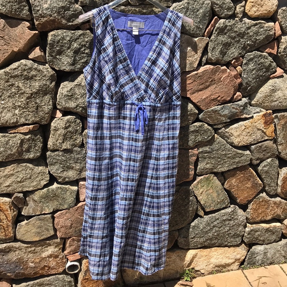 Blue plaid dress NWOT